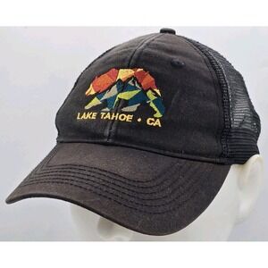Bear Lake Tahoe California Hat Blue 84 Brand Adult Snapback Black Baseball Cap